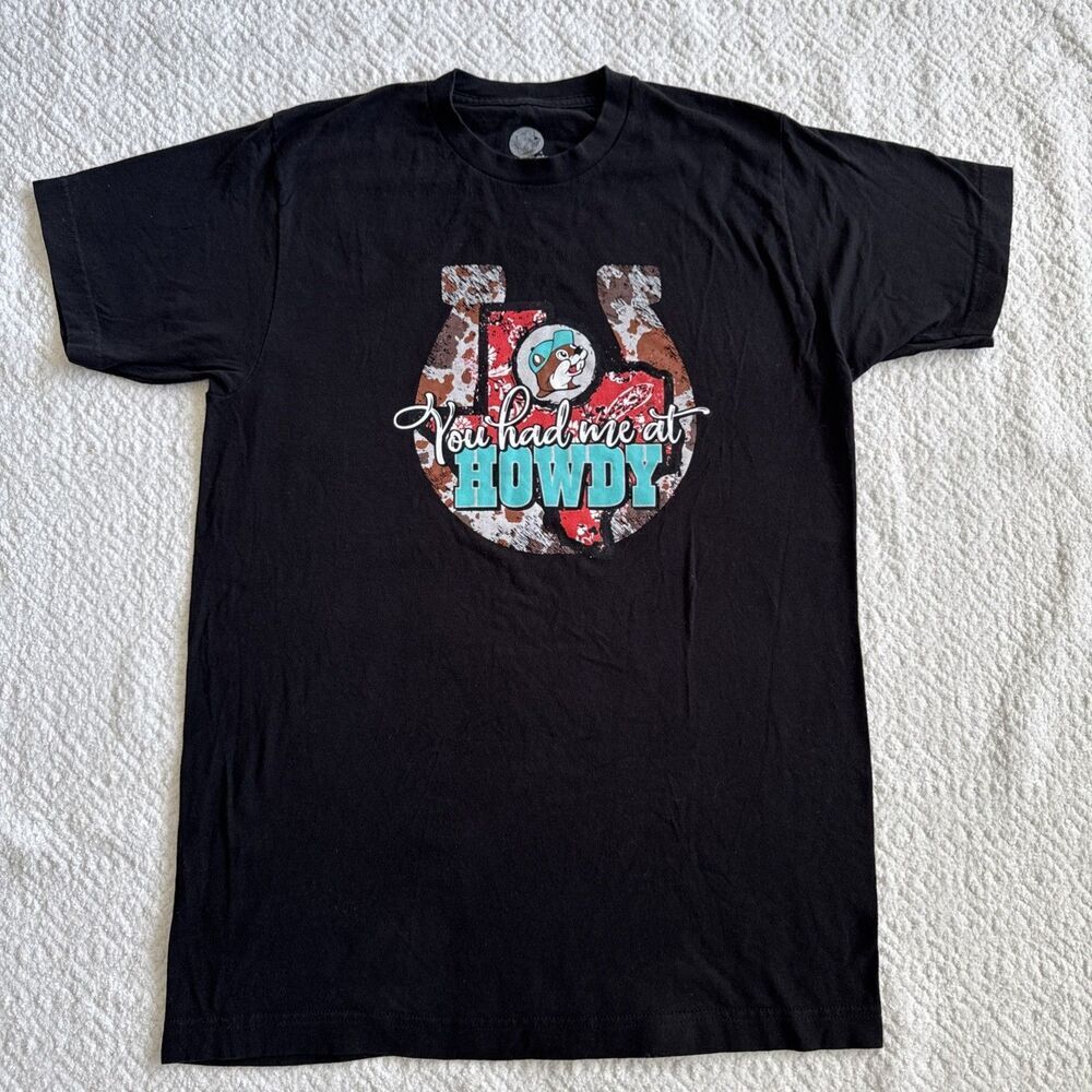 Buc-ee's Graphic Black Unisex Tee " You Had Me At Howdy" - Size M NWOT